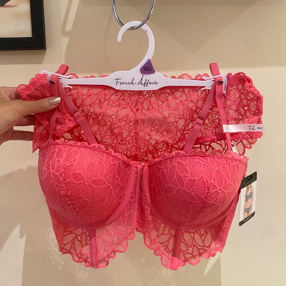 French Affair Pink Bra set